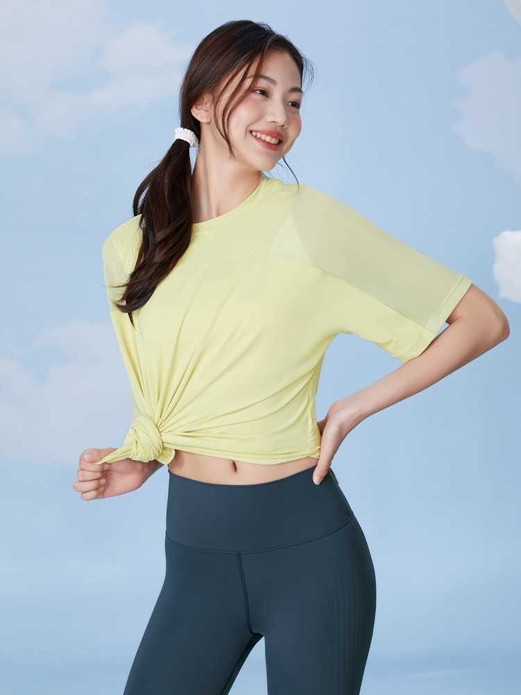 【MAX50%OFF】新色入荷 ゆったりメッシュ入り薄手Tシャツ(半袖) - SLOLI