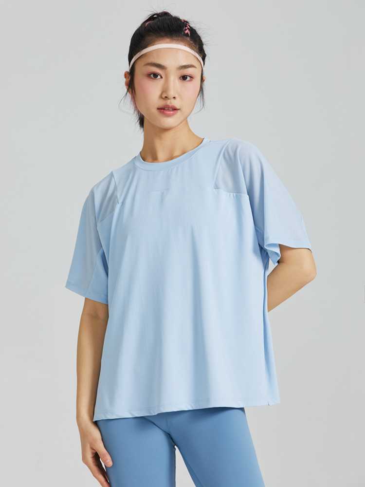 【MAX50%OFF】新色入荷 ゆったりメッシュ入り薄手Tシャツ(半袖) - SLOLI