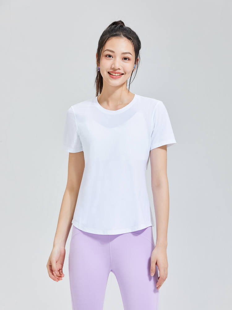 ざっくり背中開きTシャツ