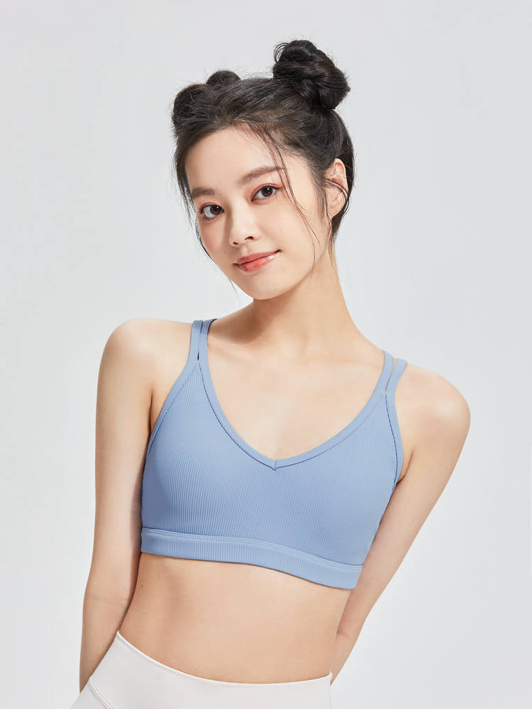 ダブルストラップ美背中ノンワイヤーブラ