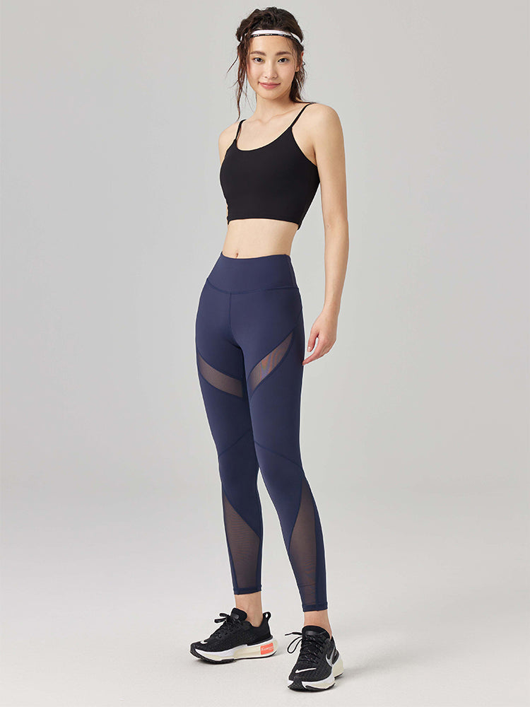 メッシュ加工付ヒップアップ パンツ レギンス