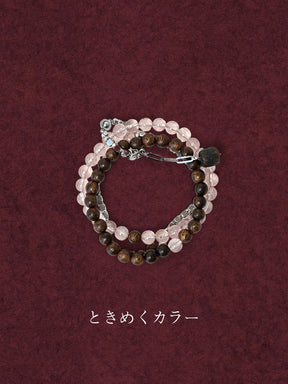 【幸運の3連】Sansheng / 1本ずつ離れる「三生万物」エナジーブレスレット / 沈香木×チタン×選べる3種天然石