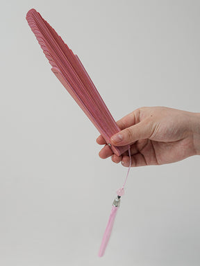 清涼感のある携帯用竹製折りたたみうちわ