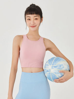 メッシュ入り トップス スポーツブラ